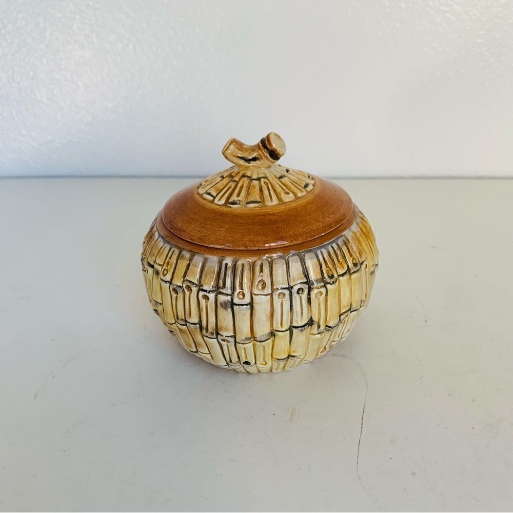 VTG Saks Fifth Avenue Bamboo Italian Trinket Dish‎